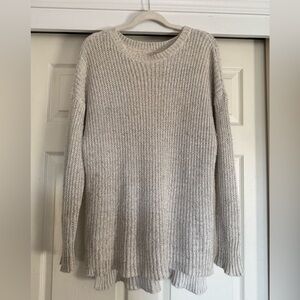 Hollister Light Gray Crew Neck Sweater